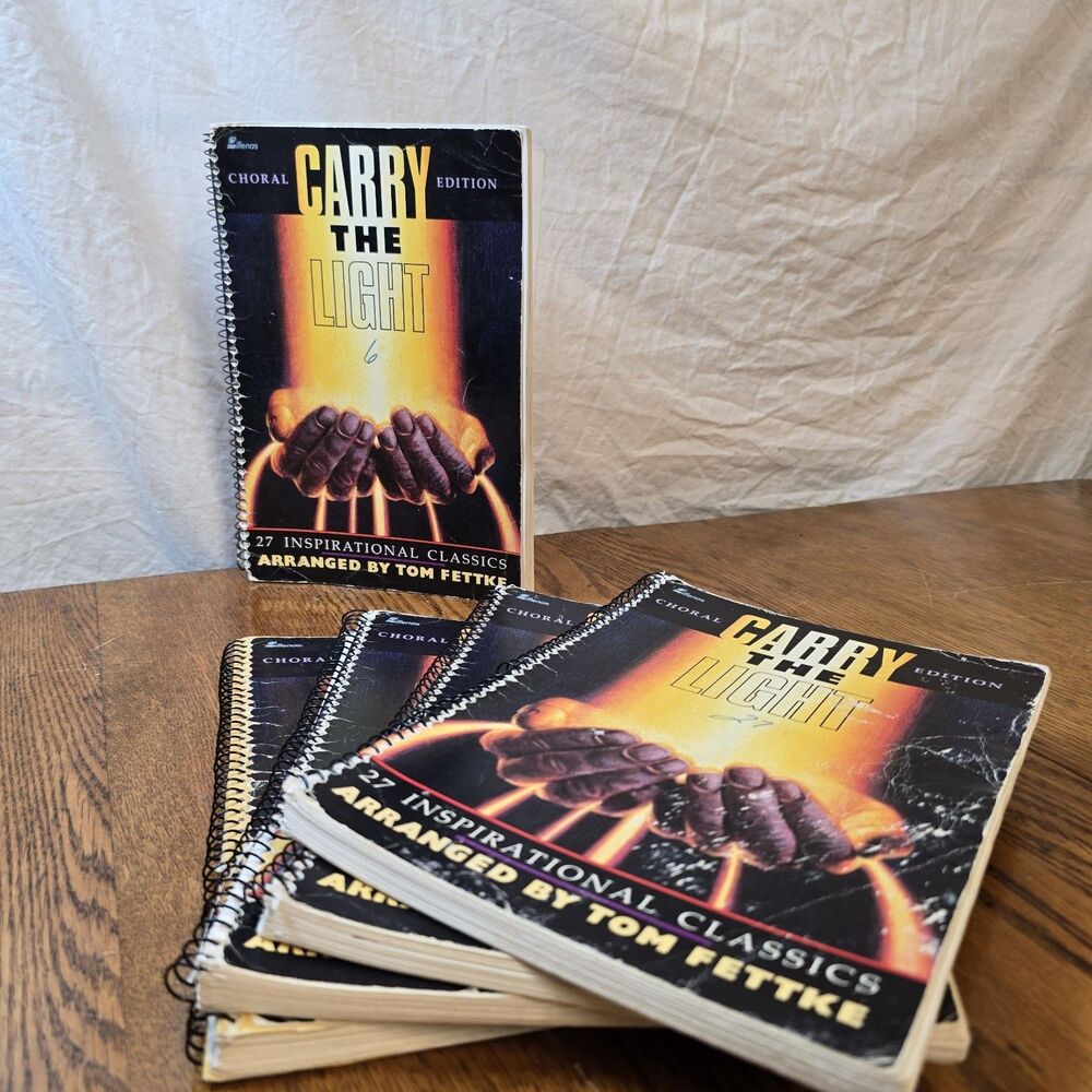 Carry The Light Choral Edition Lot/5 Spiral Paperback Book Tom Fettke 1990 MB625